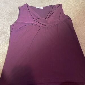 Carol Rose Deep Purple Sleeveless Blouse